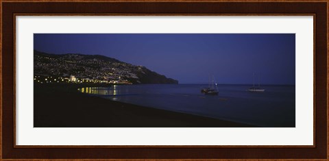 Framed Sailboats in the sea, Funchal, Madeira, Portugal Print