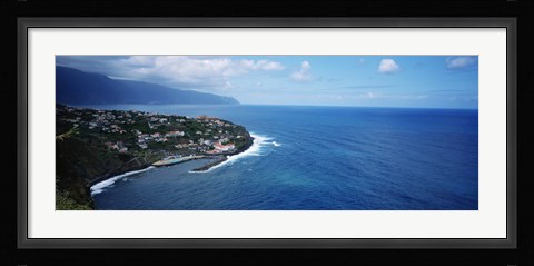 Framed High angle view of an island, Ponta Delgada, Madeira, Portugal Print