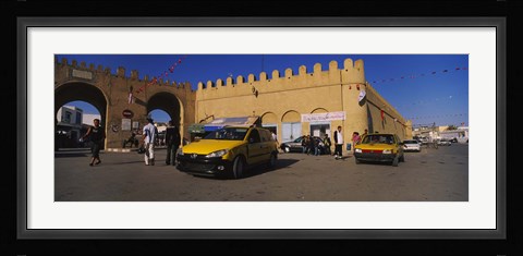 Framed Group of people walking on the road, Medina, Kairwan, Tunisia Print