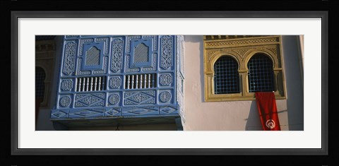 Framed Low angle view of a window of a building, Medina, Kairwan, Tunisia Print