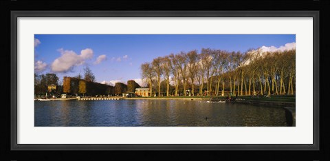 Framed Trees along a lake, Chateau de Versailles, Versailles, Yvelines, France Print