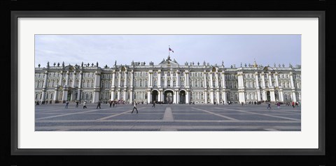 Framed Facade of a museum, State Hermitage Museum, Winter Palace, Palace Square, St. Petersburg, Russia Print