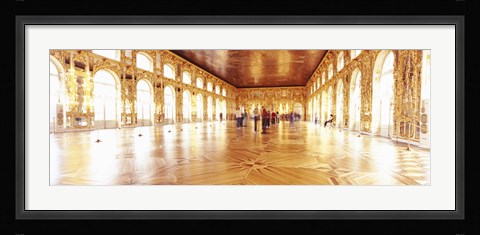 Framed Group of people inside a ballroom, Catherine Palace, Pushkin, St. Petersburg, Russia Print