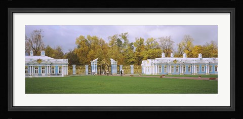 Framed Lawn in front of a palace, Catherine Palace, Pushkin, St. Petersburg, Russia Print