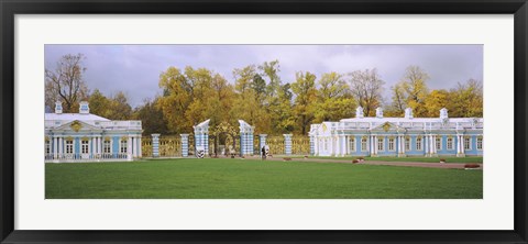Framed Lawn in front of a palace, Catherine Palace, Pushkin, St. Petersburg, Russia Print