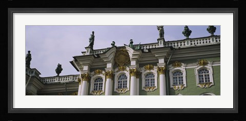 Framed Low angle view of a palace, Winter Palace, State Hermitage Museum, St. Petersburg, Russia Print