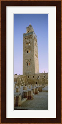 Framed Low angle view of a minaret, Koutoubia Mosque, Marrakech, Morocco Print
