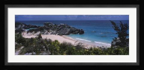 Framed High angle view of a beach, Bermuda Print