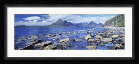 Framed Rocks on the beach, Elgol Beach, Elgol, Cuillin Hills, Isle Of Skye, Scotland Print