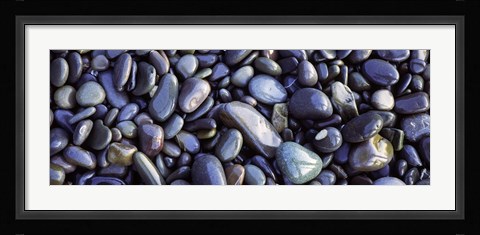 Framed Close-up of pebbles, Sandymouth Beach, Cornwall, England Print