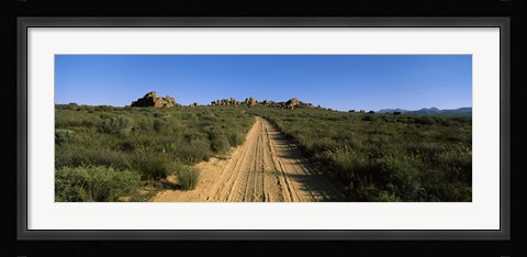 Framed Dirt road passing through a landscape, Kouebokkeveld, Western Cape Province, South Africa Print