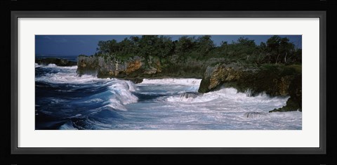 Framed Waves breaking on the coast, Vava'u, Tonga, South Pacific Print