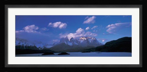 Framed Cloud over mountains, Towers of Paine, Torres del Paine National Park, Patagonia, Chile Print