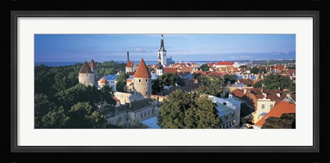 Framed High angle view of a town, Tallinn, Estonia Print