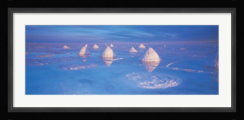 Framed Salt pyramids, Bolivia Print