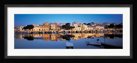 Framed Buildings at the waterfront, Porto, Majorca, Spain Print