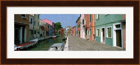 Framed Burano, Venice, Veneto, Italy Print