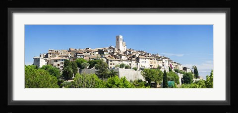 Framed Low angle view of a walled city, Saint Paul De Vence, Provence-Alpes-Cote d'Azur, France Print