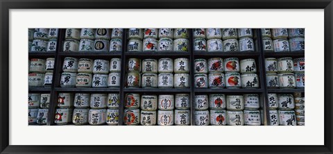 Framed Sake, Tsurugaoka Hachiman Shrine, Kamakura, Kanagawa Prefecture, Kanto Region, Japan Print