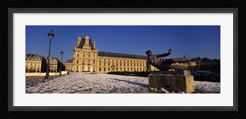 Framed Statue in front of a palace, Tuileries Palace, Paris, Ile-de-France, France Print