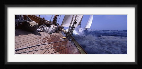 Framed Sailboats in the sea, Antigua, Antigua and Barbuda Print
