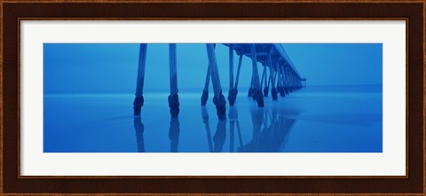 Framed Low angle view of a pier, Hermosa Beach Pier, Hermosa Beach, California, USA Print