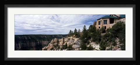 Framed Low angle view of a building, Grand Canyon Lodge, Bright Angel Point, North Rim, Grand Canyon National Park, Arizona, USA Print