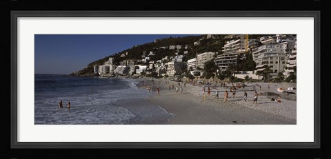 Framed Tourists on the beach, Clifton Beach, Cape Town, Western Cape Province, South Africa Print