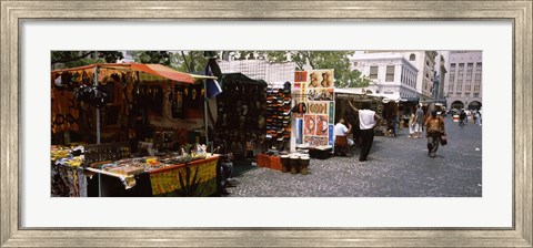 Framed Flea market at a roadside, Greenmarket Square, Cape Town, Western Cape Province, Republic of South Africa Print