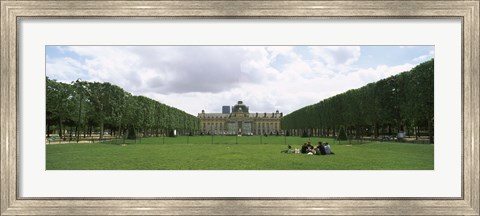 Framed Facade of a building, Ecole Militaire, Place Joffre, Eiffel Tower, Paris, Ile-de-France, France Print