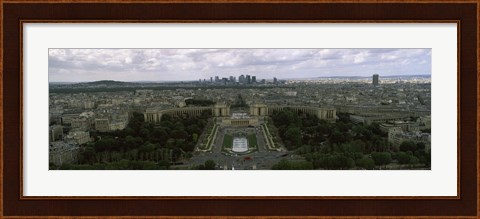 Framed Cityscape viewed from the Eiffel Tower, Paris, Ile-de-France, France Print