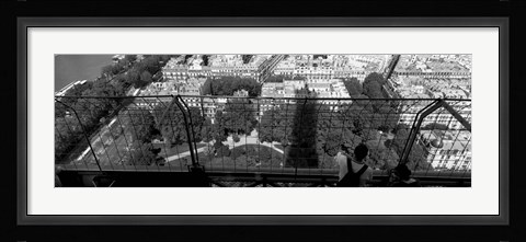 Framed High angle view of a city, Eiffel Tower, Paris, Ile-de-France, France Print