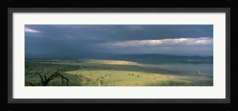 Framed Clouds over mountains, Lake Nakuru, Great Rift Valley, Lake Nakuru National Park, Kenya Print