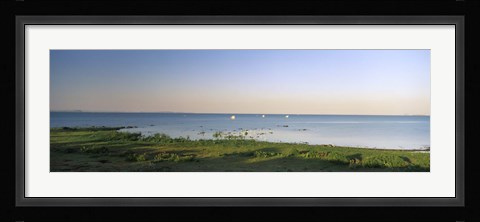 Framed Panoramic view of a lake, Lake Victoria, Great Rift Valley, Kenya Print