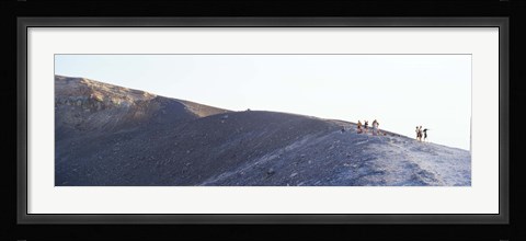 Framed Group of people on a mountain, Vulcano, Aeolian Islands, Italy Print