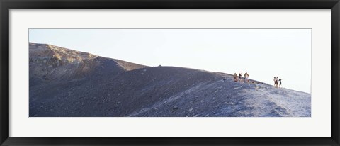 Framed Group of people on a mountain, Vulcano, Aeolian Islands, Italy Print
