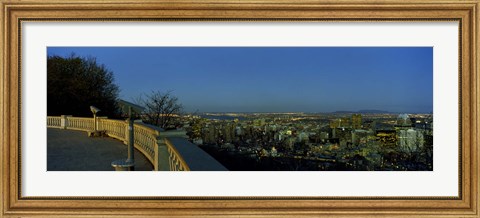 Framed City viewed from an observation point, Kondiaronk Belvedere, Mount Royal, Montreal, Quebec, Canada Print
