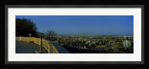 Framed City viewed from an observation point, Kondiaronk Belvedere, Mount Royal, Montreal, Quebec, Canada Print