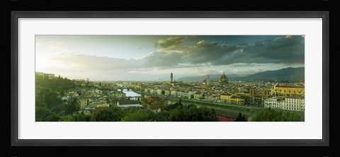 Framed High angle view of a city from Piazzale Michelangelo, Florence, Tuscany, Italy Print