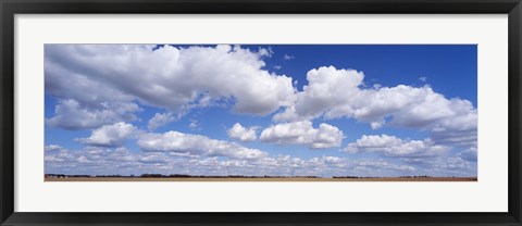 Framed Clouds over a field near Edmonton, Alberta, Canada Print