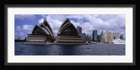 Framed Opera house at the waterfront, Sydney Opera House, Sydney Harbor, Sydney, New South Wales, Australia Print
