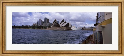Framed Buildings at the waterfront, Sydney Opera House, Sydney Harbor, Sydney, New South Wales, Australia Print
