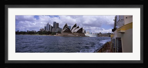 Framed Buildings at the waterfront, Sydney Opera House, Sydney Harbor, Sydney, New South Wales, Australia Print