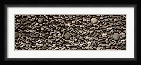 Framed Decorated wall of a temple, Tulamben, Bali, Indonesia Print