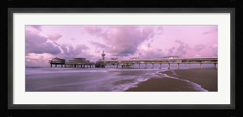 Framed Tourist resort at the seaside, Scheveningen, The Hague, South Holland, Netherlands Print