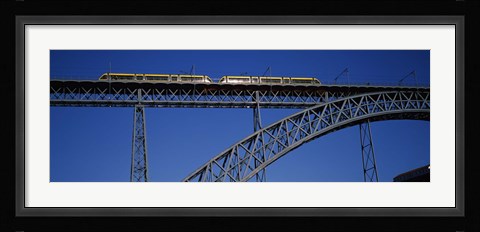 Framed Low angle view of a bridge, Dom Luis I Bridge, Duoro River, Porto, Portugal Print