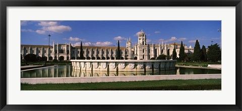 Framed Facade of a monastery, Mosteiro Dos Jeronimos, Lisbon, Portugal Print