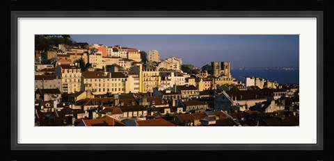 Framed Buildings in Alfama, Lisbon, Portugal Print