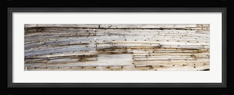 Framed Details of an old whaling boat hull, Spitsbergen, Svalbard Islands, Norway Print