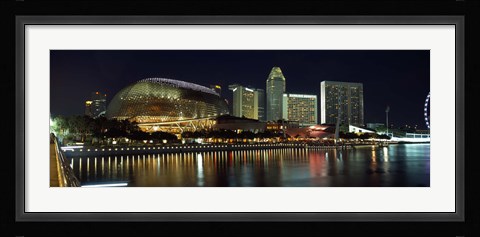 Framed Esplanade Theater, The Singapore Flyer, Singapore River, Singapore Print